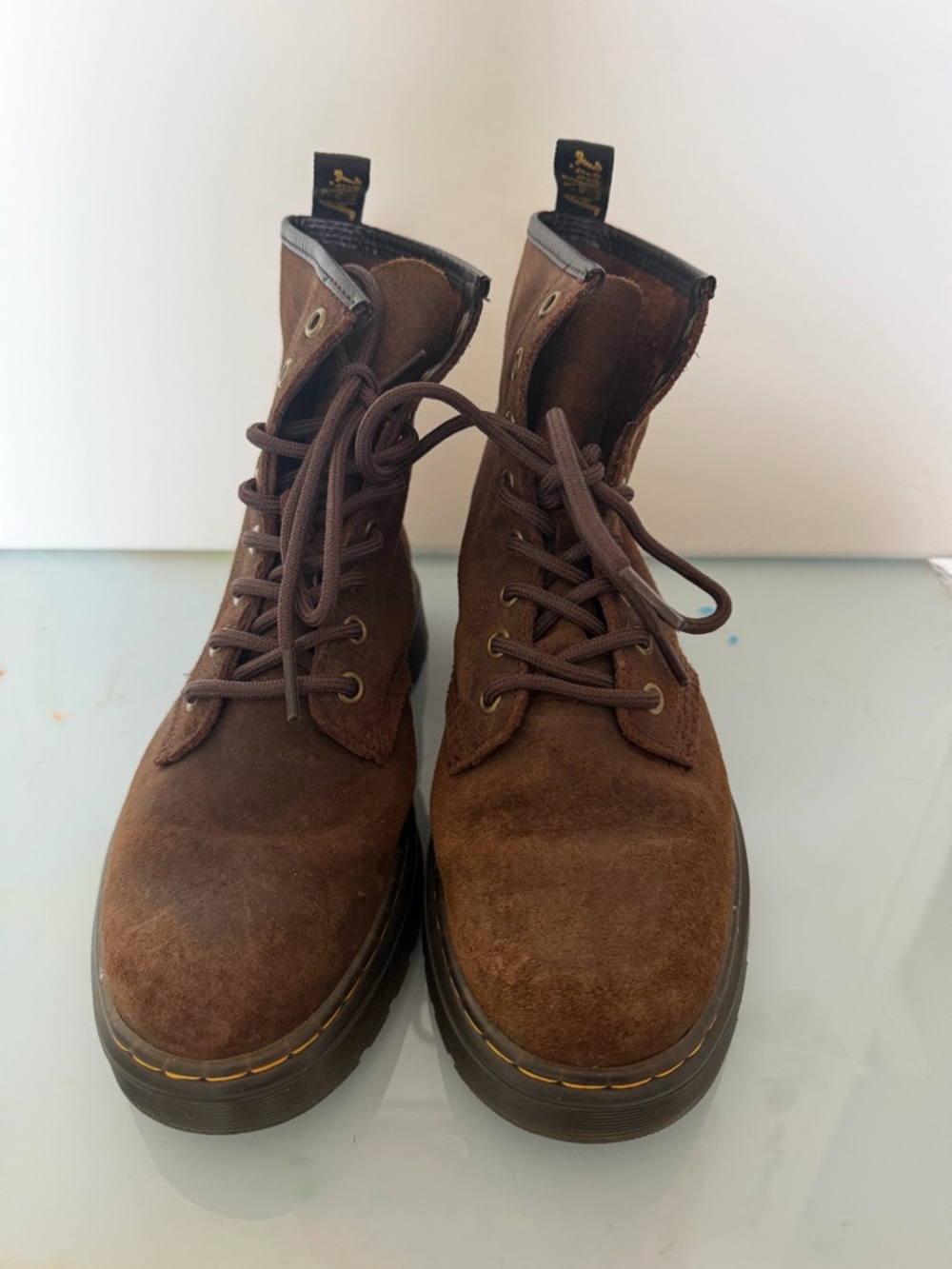 Dr. Martens Brown Suede Lace-Up Men's Boots